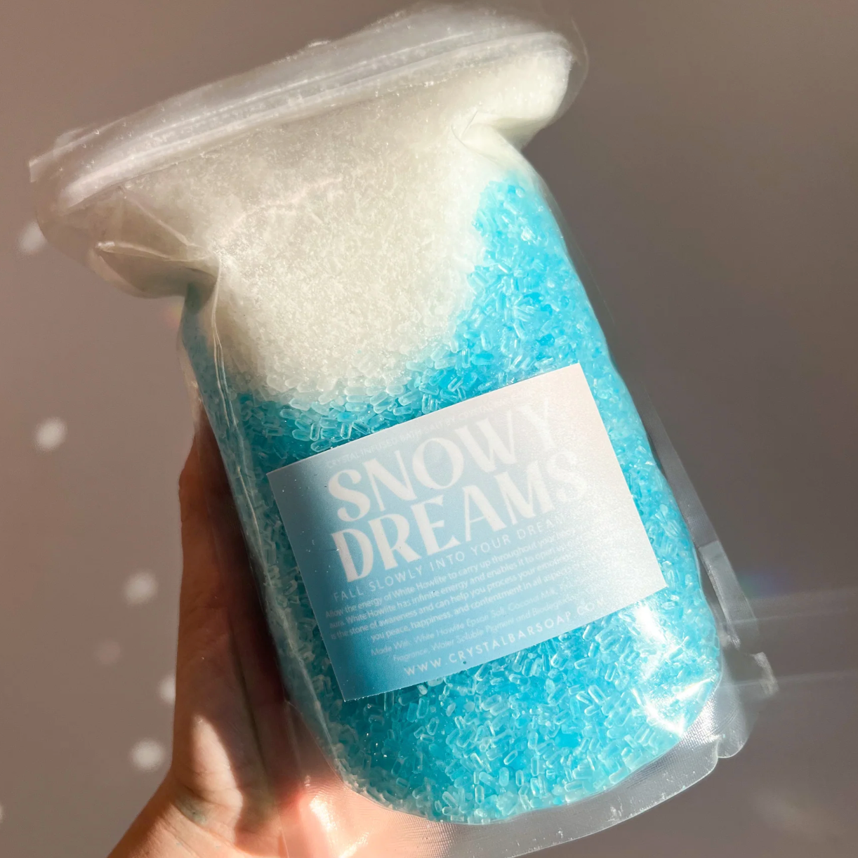 Winter Bliss: Embracing Tranquility with Snowy Dreams Bath Salt from Crystal Bar Soap