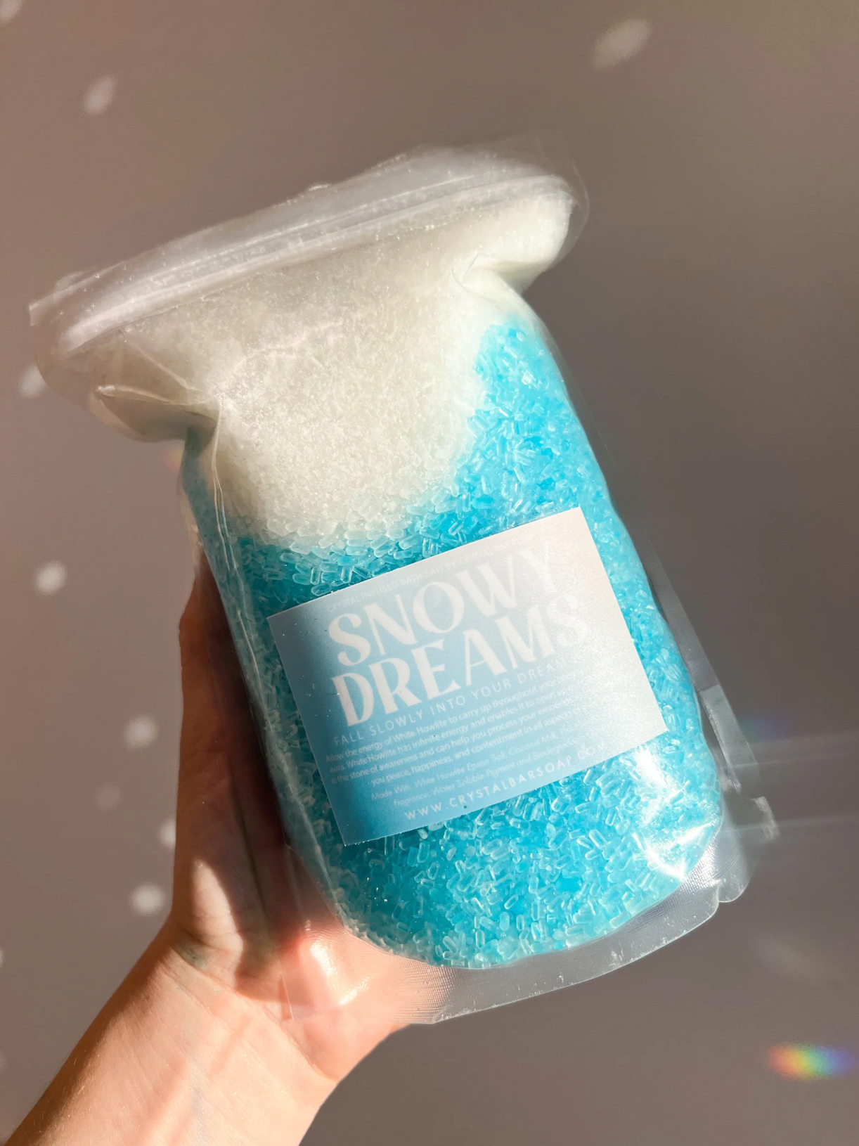 Winter Bliss: Embracing Tranquility with Snowy Dreams Bath Salt from Crystal Bar Soap