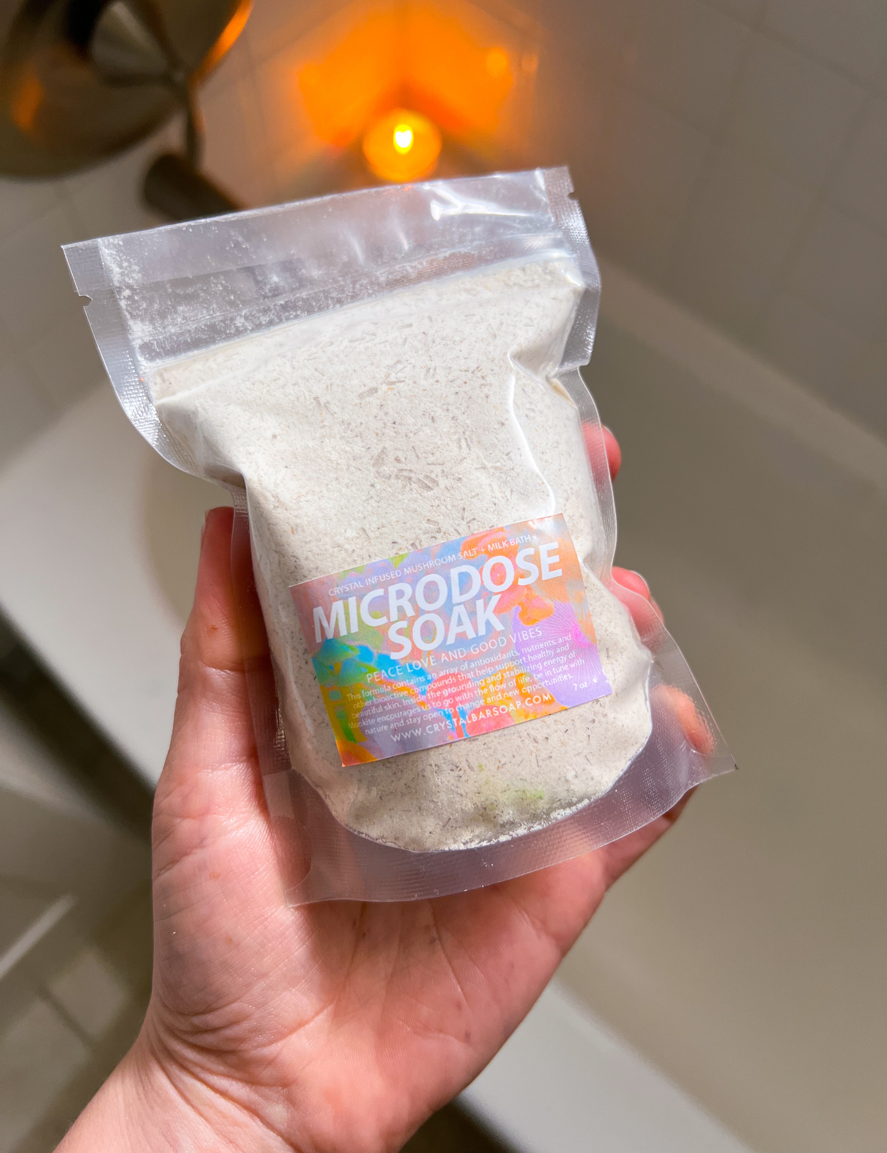 Baño de microdosis con leche de champiñones
